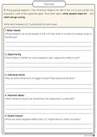 Vorschau - Arbeitsblätter - The American Dream – Schreibaufgaben, Argumentationspyramide & Social-Media-Task (Englisch, Klasse 9/10) - Seite 3