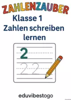 Vorschau - Unterrichtsreihen - Zahlen schreiben Klasse 1 - Deckblatt