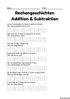 Vorschau - Arbeitsblätter - Rechengeschichten Addition & Subtraktion Klasse 1 - Seite 2