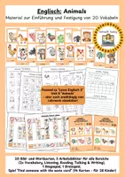 Vorschau - Spiele - Englisch: Animals - Einführung und Festigung - Deckblatt