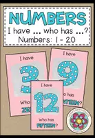 Vorschau - Spiele - Numbers 1-20 - I have ... who has ...? - Deckblatt