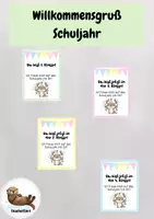 Vorschau - Anderer Materialtyp - Willkommensgruß zum Schulstart - Otterklasse (1.-4. Klasse) - Deckblatt