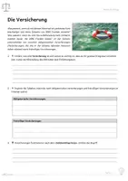 Vorschau - Arbeitsblätter - WAH: Recht im Alltag - Versicherungen in der Schweiz - Seite 1
