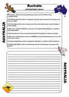 Vorschau - Arbeitsblätter - Grammar - past participle clauses - Australia - Seite 1