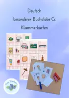 Vorschau - Spiele - Klammerkarten zum besonderen Buchstaben Cc - Deckblatt