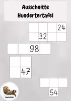 Vorschau - Präsentationen/Tafelbilder - Ausschnitte aus der Hundertertafel (Lege-/Tafelmaterial) - Deckblatt