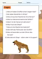 Vorschau - Mal- und Bastelvorlagen - Tiere Afrikas Lesetexte zum Ausschneiden - Seite 3