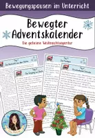 Vorschau - Aufgabenkarten - Bewegter Adventskalender - "Die geheime Weihnachtsagentur" - Deckblatt