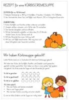 Vorschau - Arbeitsblätter - Kürbissuppe kochen - Kürbis - Sachunterricht - Hefteinträge - Feedback - Seite 1