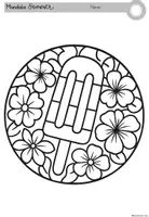 Vorschau - Mal- und Bastelvorlagen - Mandala Sommer Ausmalbilder | Kunst Klasse 1-4 - Seite 3
