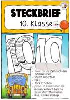 Vorschau - Arbeitsblätter - Steckbrief Zahl Klasse 10 Sek I Back to School - Deckblatt