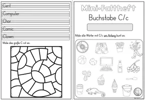 Vorschau - Arbeitsblätter - Mini-Faltheft Buchstabeneinführung – Druckschrift Buchstabe C (1. Klasse) - Seite 3