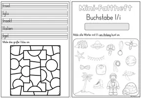Vorschau - Stationenlernen - Mini-Faltheft Buchstabeneinführung – Druckschrift Buchstabe I (1. Klasse) - Seite 3