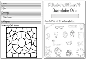 Vorschau - Stationenlernen - Mini-Faltheft Buchstabeneinführung – Druckschrift Buchstabe O (1. Klasse) - Seite 3