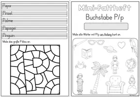 Vorschau - Stationenlernen - Mini-Faltheft Buchstabeneinführung – Druckschrift Buchstabe P (1. Klasse) - Seite 3
