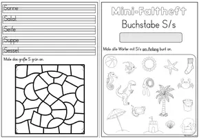 Vorschau - Stationenlernen - Mini-Faltheft Buchstabeneinführung – Druckschrift Buchstabe S (1. Klasse) - Seite 3