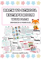 Vista previa - Juegos / Gamificación - BACK TO SCHOOL WITH FLICK ESCAPE ROOM (10-12 YEARS) - Portada