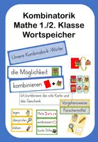 Vorschau - Poster - Kombinatorik Geburtstag des Klassentiers Wortspeicher - Deckblatt