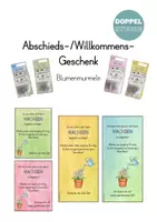 Vorschau - Mal- und Bastelvorlagen - Blumenmurmeln Willkommens-/Abschiedsgeschenk - Deckblatt