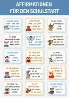Vorschau - Anderer Materialtyp - Einschulung - Affirmationen für den Schulstart – Mutmachkarten für Kinder. Begrüßungsgeschenk zur Einschulung. Affirmationskarten-Set für Kinder. - Deckblatt