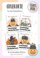 Vorschau - Anderer Materialtyp - Herbstferien Grußkarte für deine Katzenklasse - Deckblatt