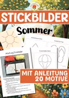 Vorschau - Mal- und Bastelvorlagen - Stickbilder - Sommer - Deckblatt