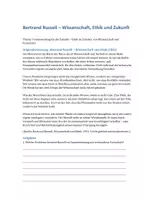 Vorschau - Arbeitsblätter - Bertrand Russell - Wissenschaft, Ethik und Zukunft - Seite 1