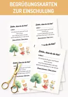 Vorschau - Anderer Materialtyp - Willkommensgeschenk für den Schulanfang. Willkommensgruß für Schulanfänger. Willkommenskarte zur Einschulung – Persönlicher Gruß für den Schulstart - Deckblatt