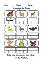 Vorschau - Lehrpläne/Lehrermaterial - Tiere im Wald Silben/Wortschatz DaZ/DaF, deutsch - Seite 2