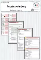 Vorschau - Arbeitsblätter - Material "Tagebucheintrag schreiben" - Deckblatt