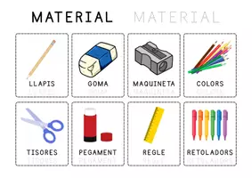 Vista previa - Hojas de trabajo - COMENCEM PRIMÀRIA. LECTO I NUMERACIÓ. MATERIAL ESCOLAR - página 3