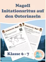 Vorschau - Arbeitsblätter - Initiationsritus / Initiationsriten / weltweit / Klasse 7 8 9 - Deckblatt