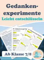 Vorschau - Arbeitsblätter - Gedankenexperimente / Philosophie / Anleitung - Deckblatt