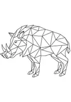 Vorschau - Mal- und Bastelvorlagen - Polygone ausmalen Tiere im Wald - DaZ/DaF, Deutsch/Kunst - Seite 2