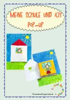 Vorschau - Mal- und Bastelvorlagen - Fertige Kunststunde: Meine Schule und ich-Pop-up - Seite 1