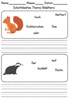Vorschau - Lehrpläne/Lehrermaterial - Schüttelsätze Thema Tiere im Wald - DaZ/DaF, Deutsch (2./ 3. Klasse) - Seite 3