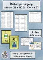 Vorschau - Arbeitsblätter - Rechenspaziergang - Addition (ZE + ZE) - ZR 100 mit ZÜ - Deckblatt