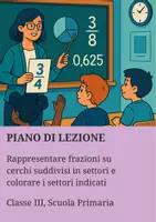 anteprima - Piani di lezione - Rappresentare frazioni su cerchi suddivisi in settori e colorare i settori indicati - Pagina di copertina