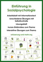 Vorschau - Arbeitsblätter - Einführung in Sozialpsychologie - Deckblatt