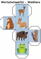 Vorschau - Spiele - Bilderwürfel Tiere im Wald - DaZ/DaF, Deutsch (Spiel) - Seite 3