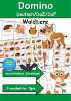 Vorschau - Spiele - Domino Tiere im Wald - Bastelvorlage - DaZ/DaF, Deutsch (Wortschatz) - Deckblatt