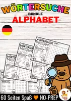 Aperçu - Feuilles d'exercices - Wörtersuche / Suchsel (Alphabet) | Allemand - Page de couverture