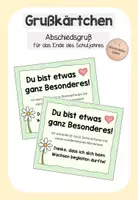 Vorschau - Bildkarten - Abschiedsgruß (Feriengruß/Sommerferien) - Deckblatt