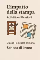 anteprima - Esercizi - L´impatto della stampa - Attività e riflessioni - Scheda di lavoro - Pagina di copertina
