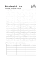 Vorschau - Arbeitsblätter - At the Hospital Word Search: Vocabulary (English) - Seite 1