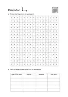 Vorschau - Arbeitsblätter - Calendar Word Search: Vocabulary (English) - Seite 1