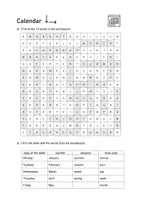 Vorschau - Arbeitsblätter - Calendar Word Search: Vocabulary (English) - Seite 2