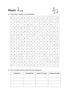 Vorschau - Arbeitsblätter - Music Word Search: Vocabulary (English) - Seite 1