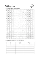 Vorschau - Arbeitsblätter - Weather Word Search: Vocabulary (English) - Seite 1