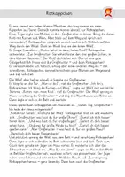 Vorschau - Arbeitsblätter - Märchen Rotkäppchen Märchentext und Quiz - Seite 1